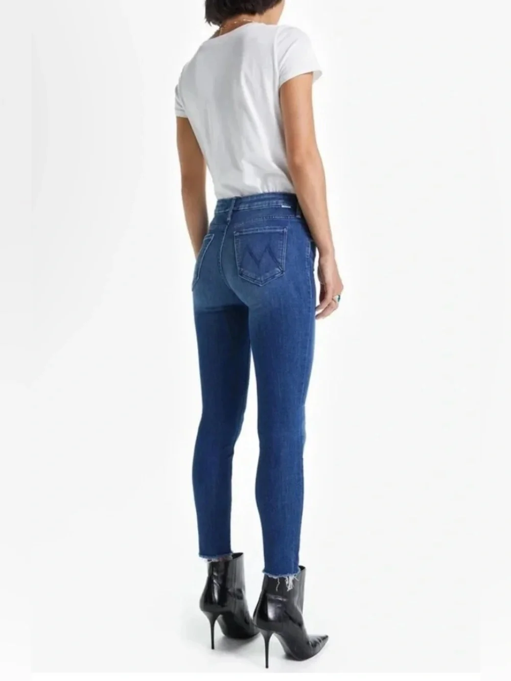 MOTHER Denim Medium Wash The Looker Ankle Fray - Size 26